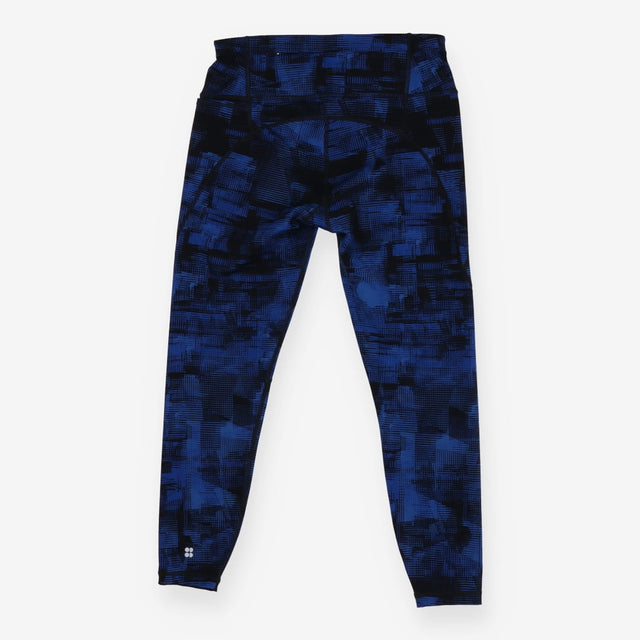 Power 7/8 Gym Leggings blue and black