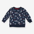Sweatshirt Navy Penguin Print