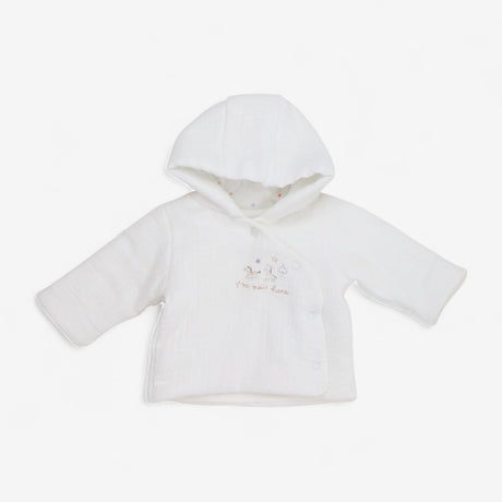 Baby Coat White "I'm New Here"
