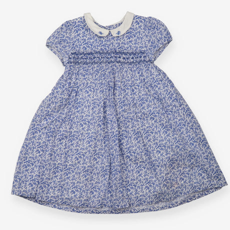 Collared Dress with Blue Floral