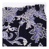 Paisley Floral Tiered Viscose Maxi Skirt Navy Blue