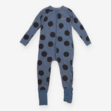 Wondersuit blue polka dots zip up