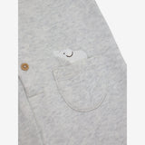 Grey Romper Jersey with Elephant Pocket