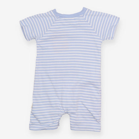 Peter Rabbit blue and white striped romper