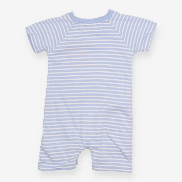 Peter Rabbit blue and white striped romper