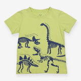Lime Green T-shirt with Dinosaur Facts 
