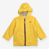 Yellow Raincoat with Red Fish