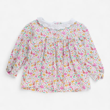 Fox & Floral Collared Tunic