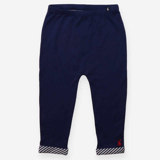 Navy leggings with Christmas pudding