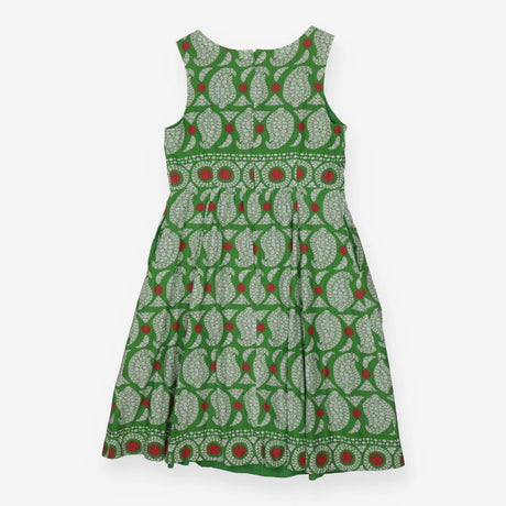 Sleeveless Green Woven Dress
