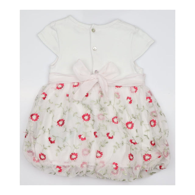 Dress white Sleeveless net floral skirt Mintini