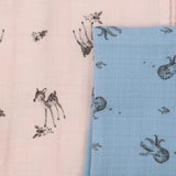 Pink and Blue Muslin Blankets 2 Pack - Rose In Apr