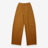 Brown Wide Leg Jersey Drawstring Trousers