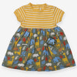 Dress yellow top with green safari animal skirt