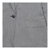 Reiss Black White Micro Check Single Breasted Blaz