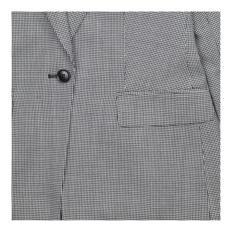 Reiss Black White Micro Check Single Breasted Blaz