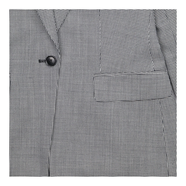 Reiss Black White Micro Check Single Breasted Blaz