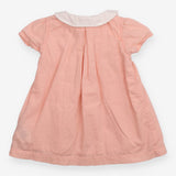 Pink Duck Dress with Grey Cardigan