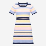 Pastel Stripe 100% Cotton Scoop Neck Short Sleeve 