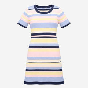 Pastel Stripe 100% Cotton Scoop Neck Short Sleeve 