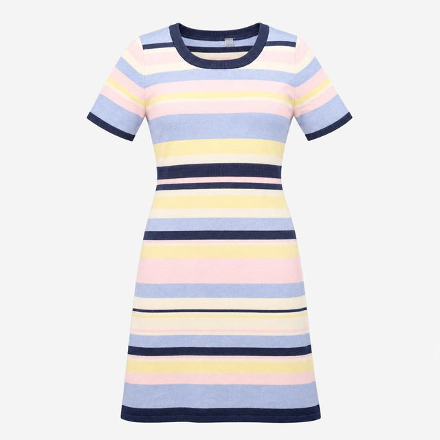 Pastel Stripe 100% Cotton Scoop Neck Short Sleeve 