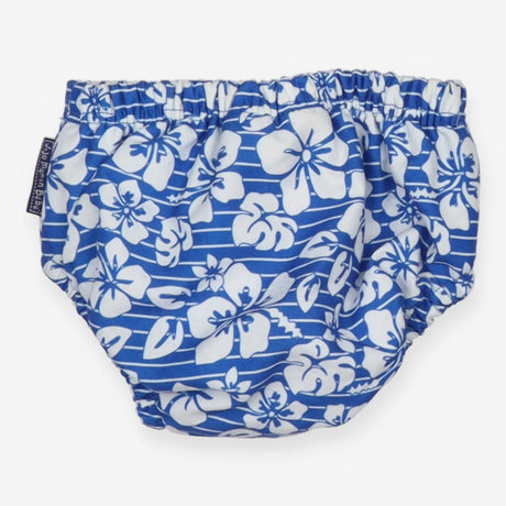 Blue hibiscus swim nappy