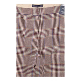 Trousers Check Straight Leg High Rise 7/8
