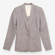 Tailored Blazer Light Grey Longline Single Breaste