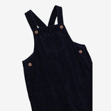 Dungarees Navy Velour with Brown Buttons