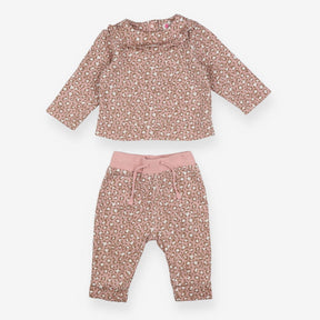 Sweatshirt and Joggers Pink Leopard Print