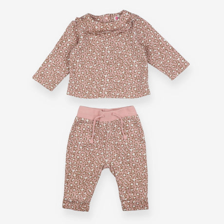 Sweatshirt and Joggers Pink Leopard Print