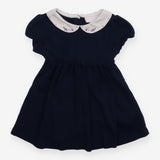 Dress Navy Blue SS white collar