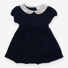 Dress Navy Blue SS white collar