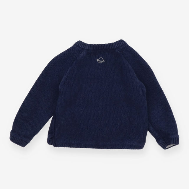 Knit Sweater Navy  White Rocket