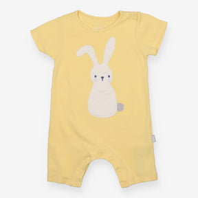 Romper yellow white bunny