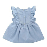 Chambray frill dress