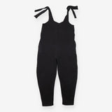 Jumpsuit Black Heavyweight Organic Cotton Tie Shou