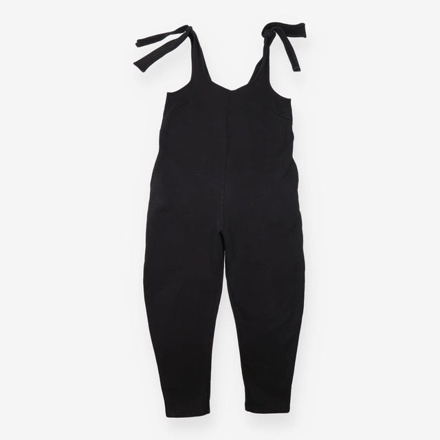 Jumpsuit Black Heavyweight Organic Cotton Tie Shou