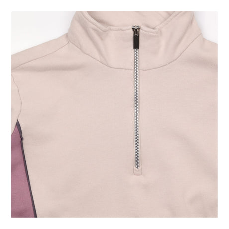 Maternity Sweatshirt Beige Mauve Colour Block Half