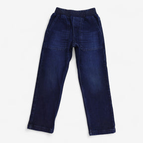 Jeans Dark Blue with Pockets and Elasticated Waist