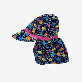Navy floral sunhat