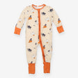 Halloween Zipped Sleepsuit Cream and Orange