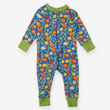 Sleepsuit blue and green oranges and lemons