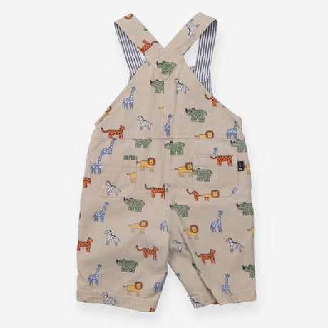Dungaree Light Brown with Safari Animals