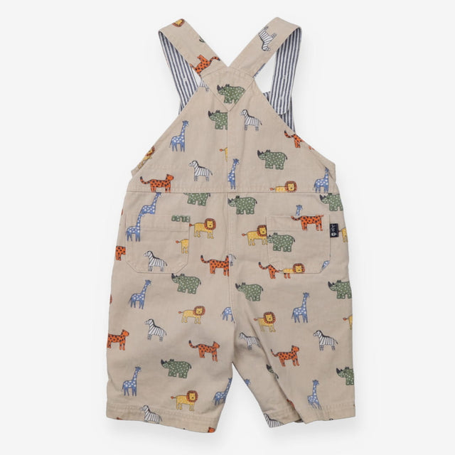 Dungaree Light Brown with Safari Animals