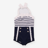 Swim Costume Nautical Halter Neck