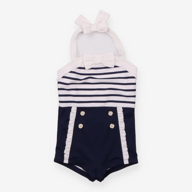 Swim Costume Nautical Halter Neck