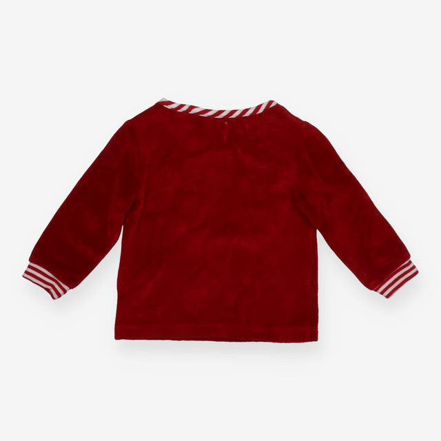 T-shirt long sleeve red velvet reindeer