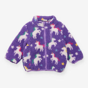 Purple Unicorn Borg Fleece Jacket
