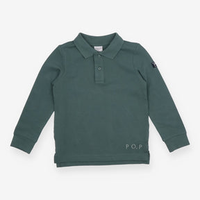 Polo T-Shirt Long Sleeve Forest Green